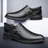 Men's Casual Leather Shoes Comfortable Slip-On Design for Business and Everyday Wear